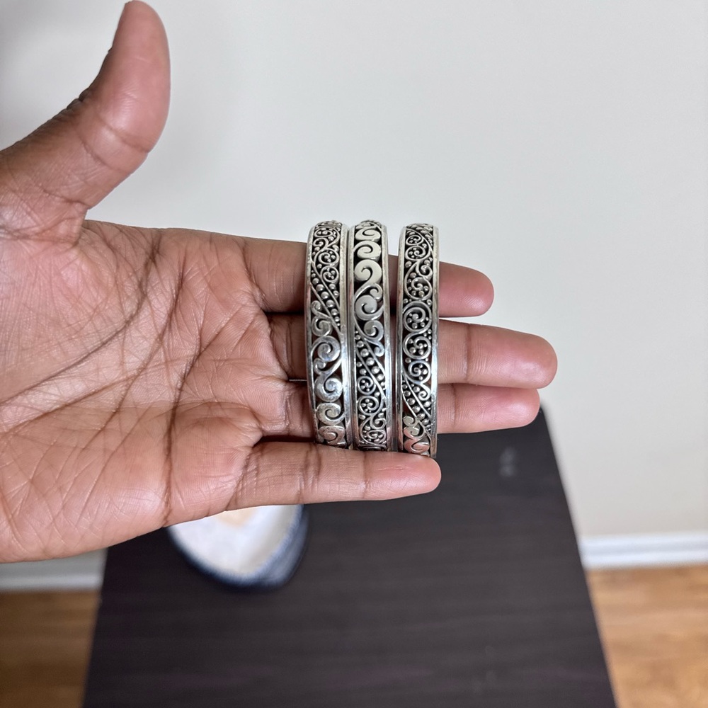 Brighton Silver Tone Intricate Design Bracelets
